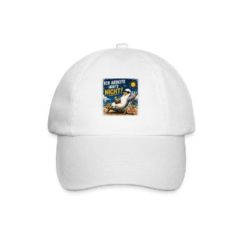  Ich Arbeite Heute Nicht Lustiger Urlaub Spruch - Baseballkappe - Weiß/Weiß - Vorne
