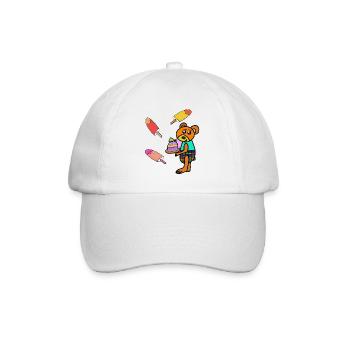Teddy Teddys Kinder Eiskrem Muffin naschen - Baseball Cap - white/white - Front