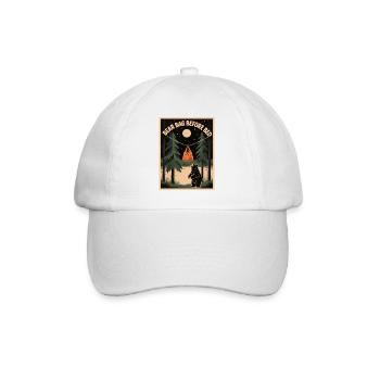 Bear bag before sleeping | Camping - Baseball Cap - white/white - Front