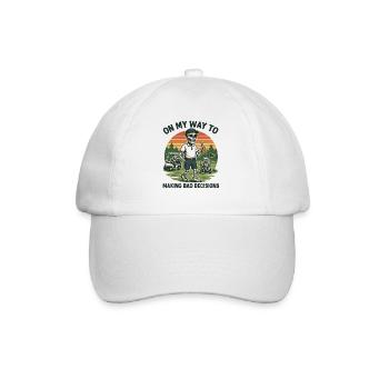 Golf Humor On My Way To Making Bad Decisions - Baseball Cap - white/white - Front