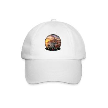 Rovinj Kroatien Küstenstadt Altstadt Urlaub Erinne - Baseballkappe - Weiß/Weiß - Vorne