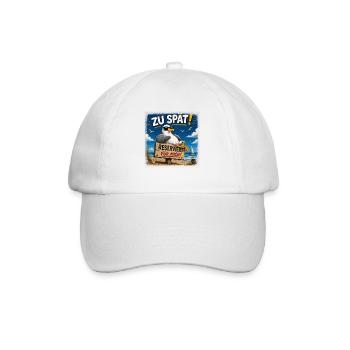  Zu Spät Reserviert Für Mich Möwe Am Strand - Baseballkappe - Weiß/Weiß - Vorne
