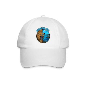 Yoga de montagne sur les falaises - Casquette classique - blanc/blanc - Devant