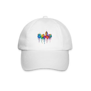 Fresno California Dripping Paint - Baseball Cap - white/white - Front