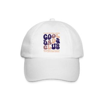 Cool Dads Club - Papa Vatertag Geschenk - Baseballkappe - Weiß/Weiß - Vorne