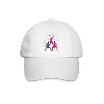 Cheerpom pom girls Mom Cheerleading - Casquette classique - blanc/blanc - Devant
