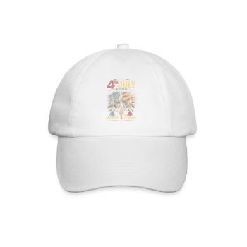 4th July Aircraft Patriotics – Home of the Brave - Baseball Cap - white/white - Front