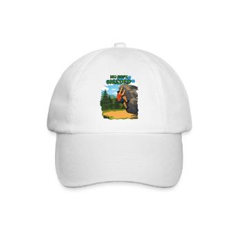 No rope needed: boulder climbers - Baseball Cap - white/white - Front