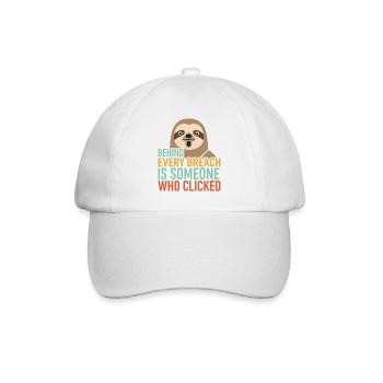 Behind Every Breach Sloth IT Security - Baseball Cap - white/white - Front