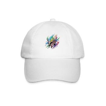 Rune Helmet in Rainbow Fire - Baseball Cap - white/white - Front