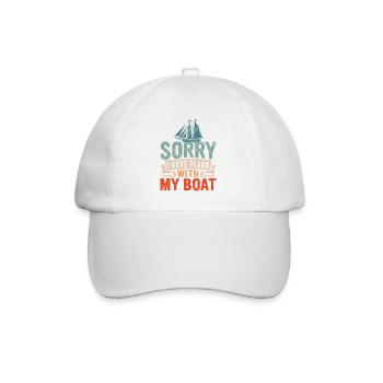 Désolé, j’ai des plans avec mon capitaine de bateau, Sail Sailo. - Casquette classique - blanc/blanc - Devant