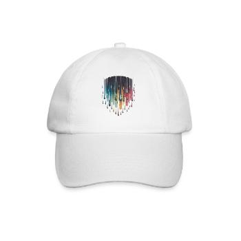  Bunte Farbtropfen Regenbogen Abstrakte Farben Für - Baseballkappe - Weiß/Weiß - Vorne
