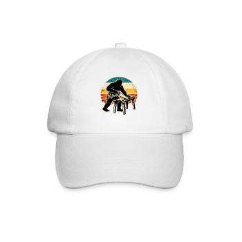 Bigfoot Carpenter in Retro Rainbow Carpenter Vintage - Baseball Cap - white/white - Front