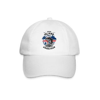 Island Angeltour 2026 Geschenk - Baseballkappe - Weiß/Weiß - Vorne