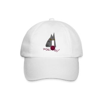 Kitten (gray) - Baseball Cap - white/white - Front