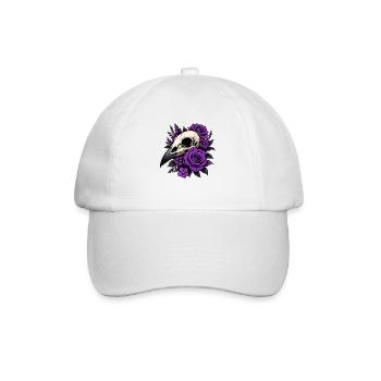 Violet Skull Roses Design - Baseball Cap - white/white - Front