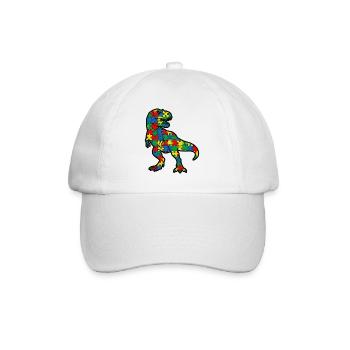 Autisme Dinosaure T-Rex Enfant - Casquette classique - blanc/blanc - Devant