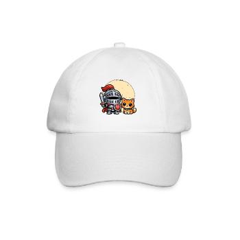 Chat mignon et chevalier Faire Rédon Médiévale - Casquette classique - blanc/blanc - Devant