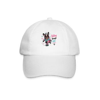 Rolling Dog – Joie de vivre - Baseball Cap - white/white - Front