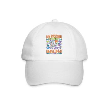 Remote Developer My Passion My Software Engineer - Baseball Cap - white/white - Front