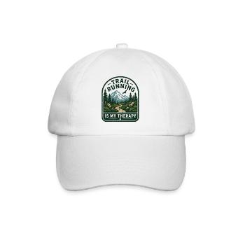 La course en sentier est ma thérapie - Casquette classique - blanc/blanc - Devant