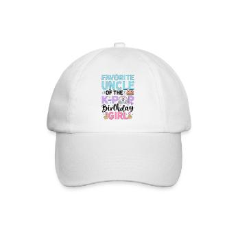Oncle préféré de la fille d’anniversaire de la K-Pop - Casquette classique - blanc/blanc - Devant