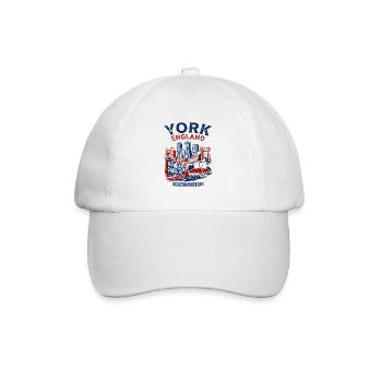 York England Walled City Landscape Skyline - Baseball Cap - white/white - Front