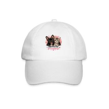 Amitié inattendue Bouledogue français et - Casquette classique - blanc/blanc - Devant