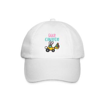 Eggs Cavator Easter Truck - Baseball Cap - white/white - Front