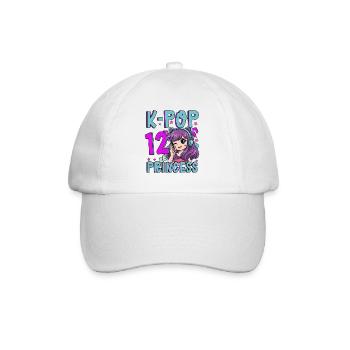 K-Pop Princess Age 12 Years Old Birthday - Baseball Cap - white/white - Front