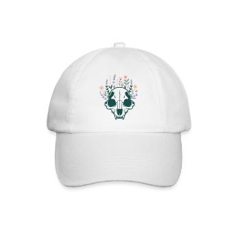 Fleurs de crâne, fleurs florales, botanique, fleurs ossées, - Casquette classique - blanc/blanc - Devant