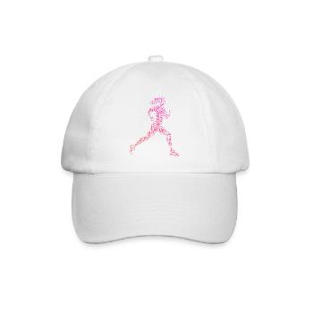 Gift idea for a running with running - Baseball Cap - white/white - Front