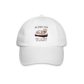 Grizzly fun sur canapé - zone de confort humour - Casquette classique - blanc/blanc - Devant