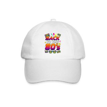 Back to the 80s Neon Retro Vibe - Baseball Cap - white/white - Front