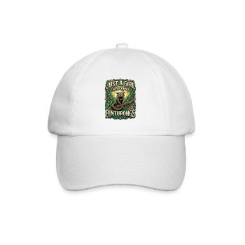 Nur ein Mädchen liebt Binturongs - Baseballkappe - Weiß/Weiß - Vorne