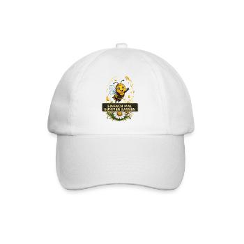 Biene Honig Imker Honigwabe Blumen Wiese Insekt - Baseballkappe - Weiß/Weiß - Vorne