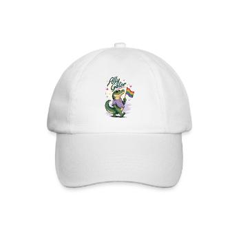 Ally Gator Pride Alligator LGBTQ Design - Casquette classique - blanc/blanc - Devant