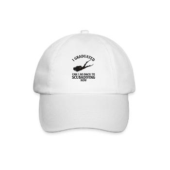 J’ai obtenu mon diplôme Puis-je faire de la plongée sous-marine maintenant - Casquette classique - blanc/blanc - Devant