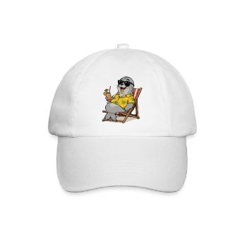 Tropical seal in Hawaiian look - Baseball Cap - white/white - Front