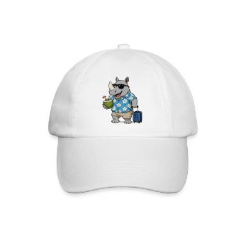Rhino en vacances à Hawaï - Casquette classique - blanc/blanc - Devant