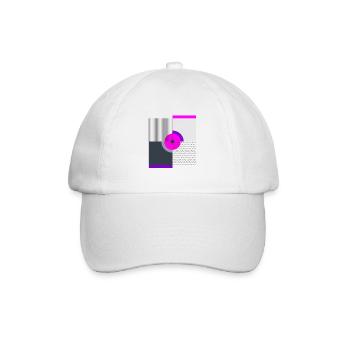 Abstract Motion Art - Modern Graphic Design - Baseball Cap - white/white - Front