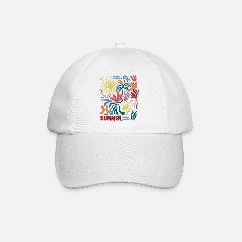 Summer tropical - Baseballkappe - Weiß/Weiß