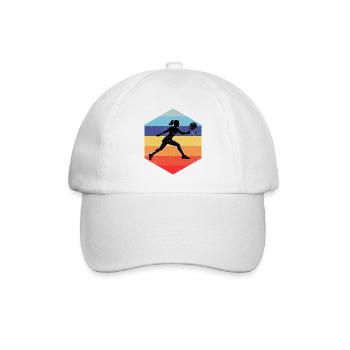 Padel Zubehör Geschenkidee für Padel Anfänger Fans - Baseballkappe - Weiß/Weiß - Vorne