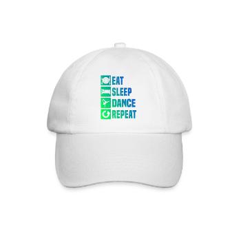 Geschenkidee für einen Breakdancer mit Streetdance - Baseballkappe - Weiß/Weiß - Vorne