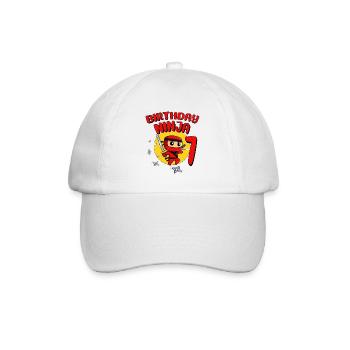 Birthday Ninja 7 Year Old Birthday Party Gift - Baseballkappe - Weiß/Weiß - Vorne
