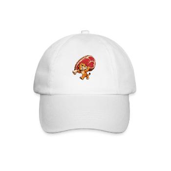 Steakjäger-Tiger Cartoon - Baseballkappe - Weiß/Weiß - Vorne