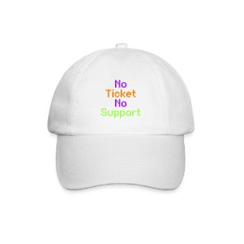No Ticket No Support Informatiker IT Administrator - Baseballkappe - Weiß/Weiß - Vorne