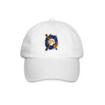 Moonlit night robins in a sea of stars - Baseball Cap - white/white - Front