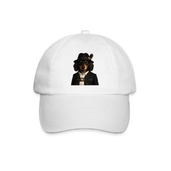 Teckel de la Forêt-Noire en costume masculin - Casquette classique - blanc/blanc - Devant