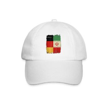 Flagge Deutschland Iran - Baseballkappe - Weiß/Weiß - Vorne